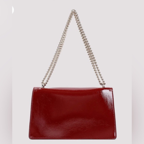 Gucci Shiny Burgundy Leather Shoulder Bag - Picture 2 of 4